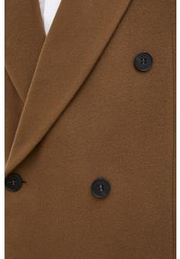 Drykorn Płaszcz wełniany kolor brązowy przejściowy dwurzędowy. Okazja: na co dzień. Kolor: brązowy. Materiał: wełna. Styl: casual, klasyczny #8