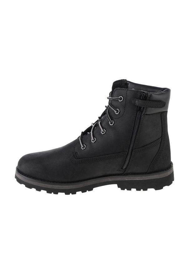 Trapery chłopięce, Timberland Courma 6 IN Side Zip Boot Jr. Kolor: czarny, biały, wielokolorowy. Sport: turystyka piesza