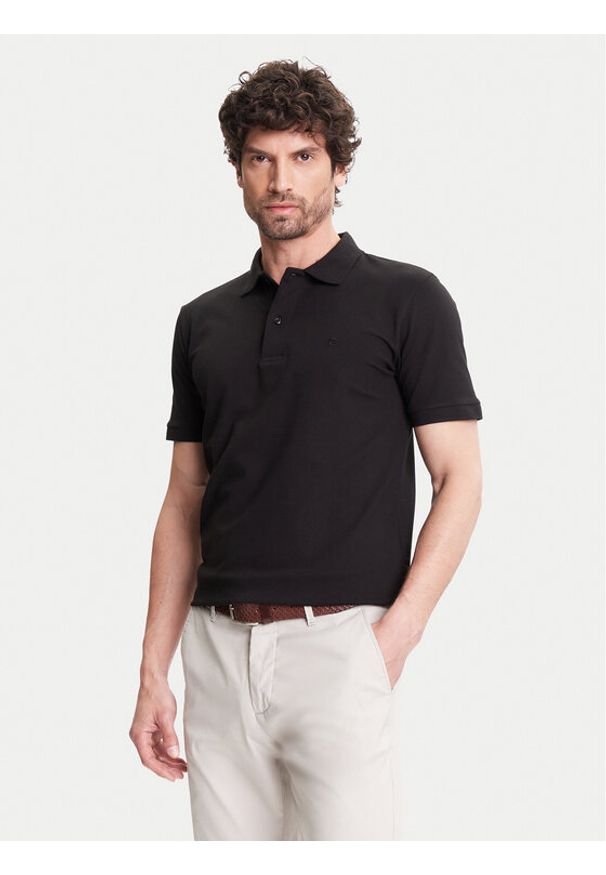 Pierre Cardin Polo C5 21354.2110 Czarny Regular Fit. Typ kołnierza: polo. Kolor: czarny. Materiał: bawełna