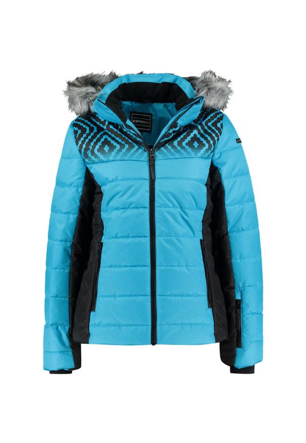 ICEPEAK - Damska kurtka narciarska Icepeak Vigevano: Ciepła i wodoodporna. Kolor: szary, fioletowy, wielokolorowy, czarny. Sezon: zima. Sport: narciarstwo