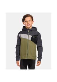 Dziecięca bawełniana bluza Kilpi PREDA-JB. Kolor: zielony. Materiał: bawełna
