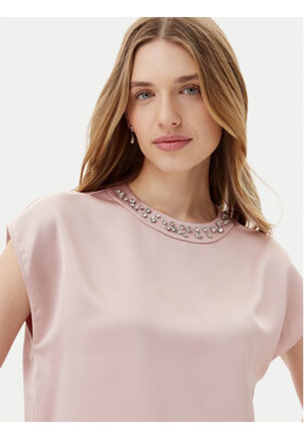 Imperial Bluzka RIC3JBA Różowy Regular Fit. Kolor: różowy. Materiał: syntetyk