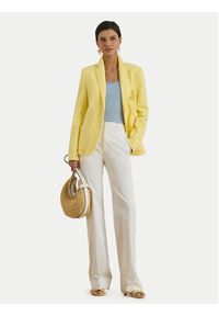 Lauren Ralph Lauren - LAUREN RALPH LAUREN Marynarka 200797305031 Żółty Slim Fit. Kolor: żółty. Materiał: bawełna #5