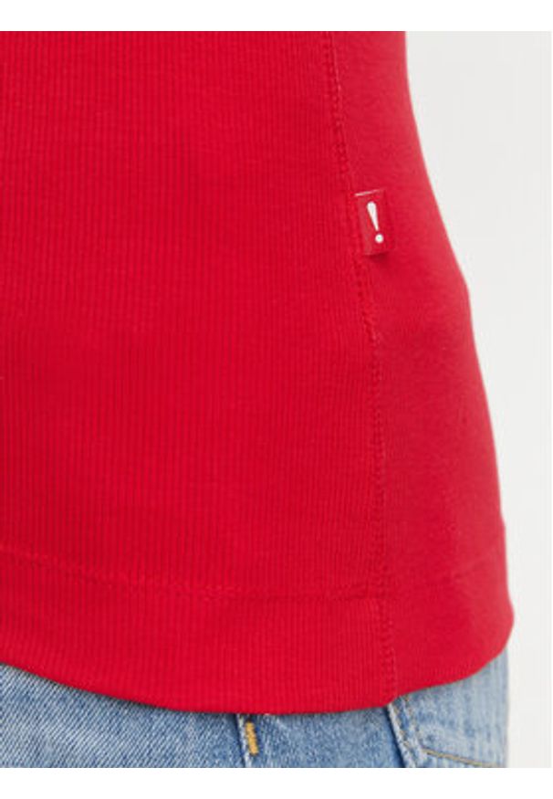 JOOP! Jeans Top Tana 30046103 Czerwony Slim Fit. Kolor: czerwony. Materiał: bawełna