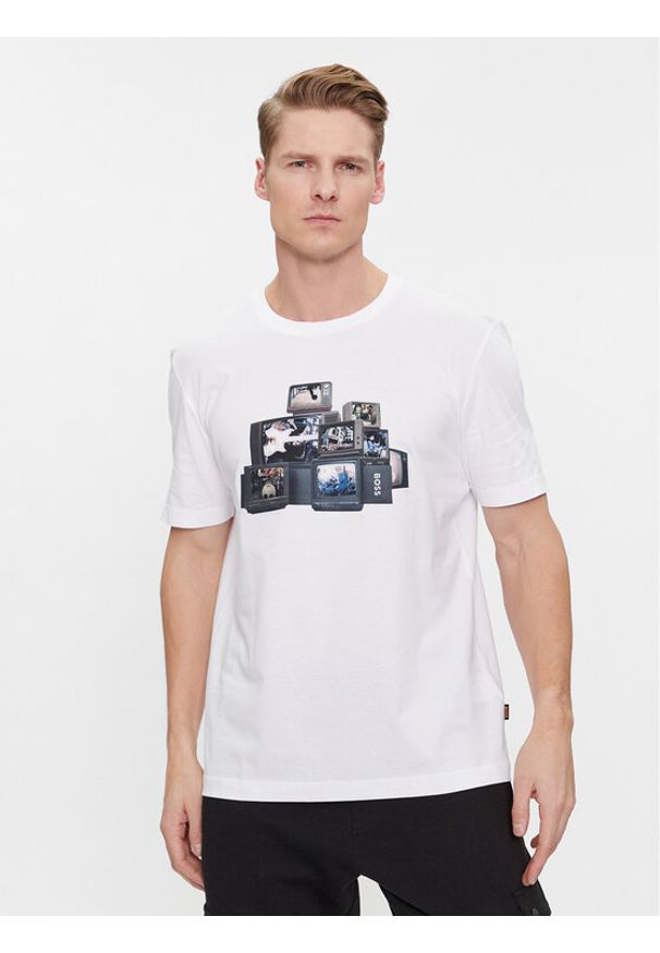 BOSS - Boss T-Shirt Teemushroom 50509892 Biały Regular Fit. Kolor: biały. Materiał: bawełna