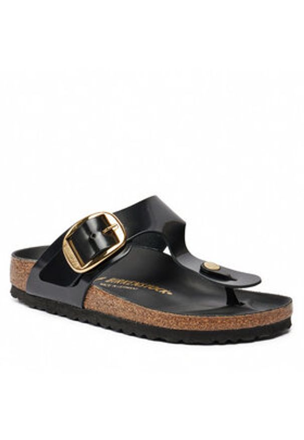 Birkenstock Japonki Gizeh 1021469 Czarny. Kolor: czarny. Materiał: skóra