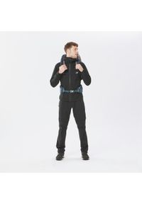 quechua - Kurtka turystyczna męska Quechua MH500 wodoodporna. Kolor: czarny. Materiał: materiał, elastan. Sport: wspinaczka