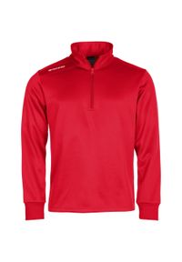 STANNO - Bluza dresowa z pół zamkiem błyskawicznym Stanno Field. Kolor: czerwony. Materiał: dresówka