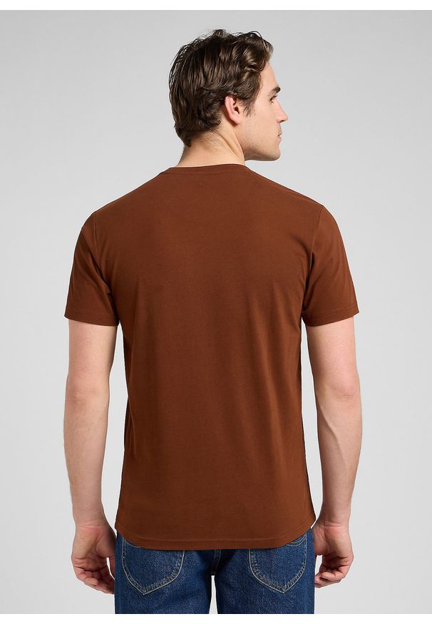 Lee - MESKA KOSZULKA LEE SS PATCH LOGO TEE LUXE BROWN 112370498