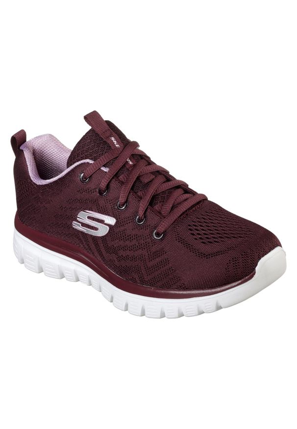 skechers - Sneakersy damskie SKECHERS GRACEFUL GET CONNECTED. Okazja: do pracy, na co dzień, na spacer. Kolor: czerwony. Sport: turystyka piesza