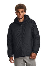 Kurtka treningowa z wypełnieniem naturalnym męska Under Armour LIMITLESS DOWN LW JACKET - czarna. Kolor: czarny. Materiał: puch, poliester. Wzór: nadruk