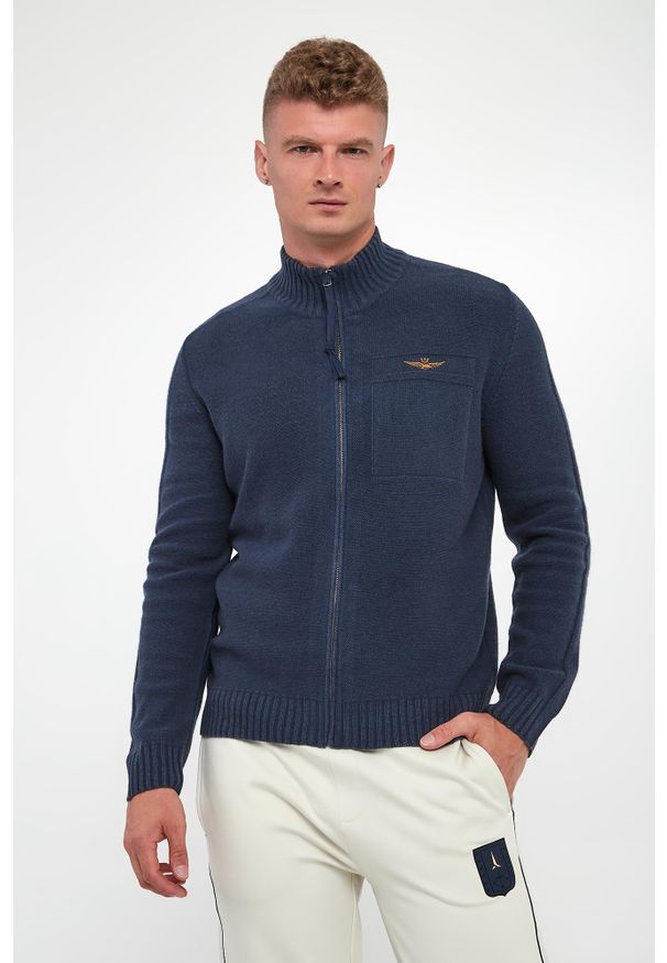 Aeronautica Militare - Sweter męski wełniany AERONAUTICA MILITARE. Materiał: wełna