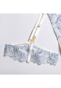 Intica - Komplet bielizny koronkowej z haftem na romantyczne wieczory Roby. Kolor: niebieski. Materiał: koronka. Wzór: haft #10