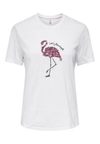 only - ONLY T-Shirt Kita 15367568 Biały Regular Fit. Kolor: biały. Materiał: bawełna #5