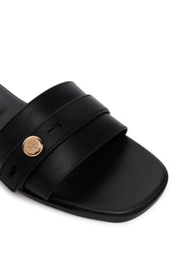 Tory Burch Klapki Romy 181993 Czarny. Kolor: czarny. Materiał: skóra
