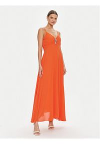 Rinascimento Sukienka wieczorowa CFC0119076003 Pomarańczowy Relaxed Fit. Kolor: pomarańczowy. Materiał: syntetyk. Styl: wizytowy #1
