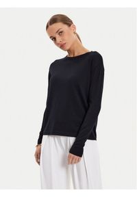 Max Mara Leisure Sweter Coimbra 2426366058 Granatowy Regular Fit. Kolor: niebieski. Materiał: bawełna