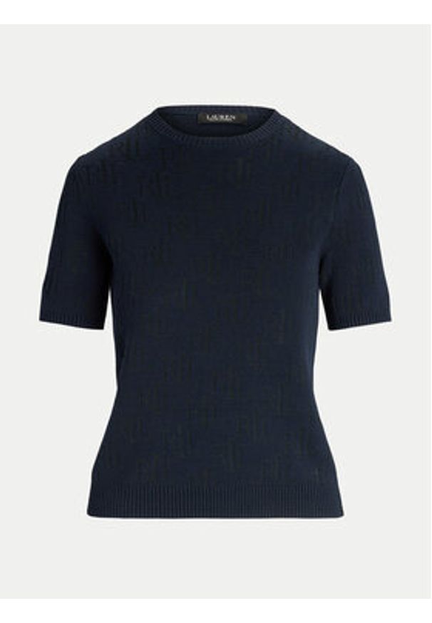 Lauren Ralph Lauren Sweter 200909156004 Granatowy Regular Fit. Kolor: niebieski. Materiał: bawełna, wiskoza