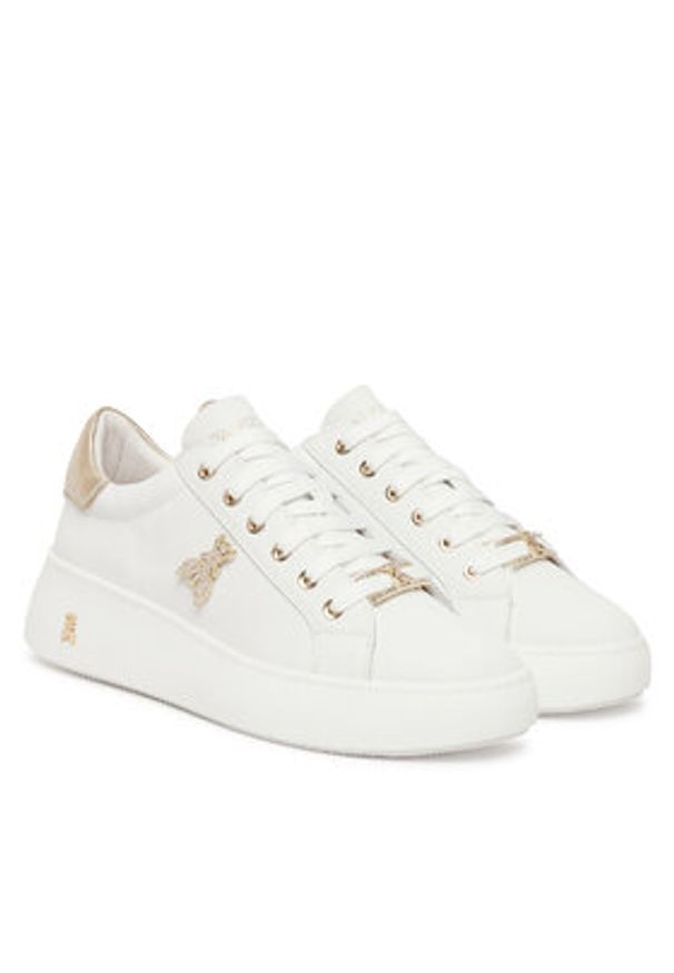 Patrizia Pepe Sneakersy PPJ350/27 Biały. Kolor: biały. Materiał: skóra