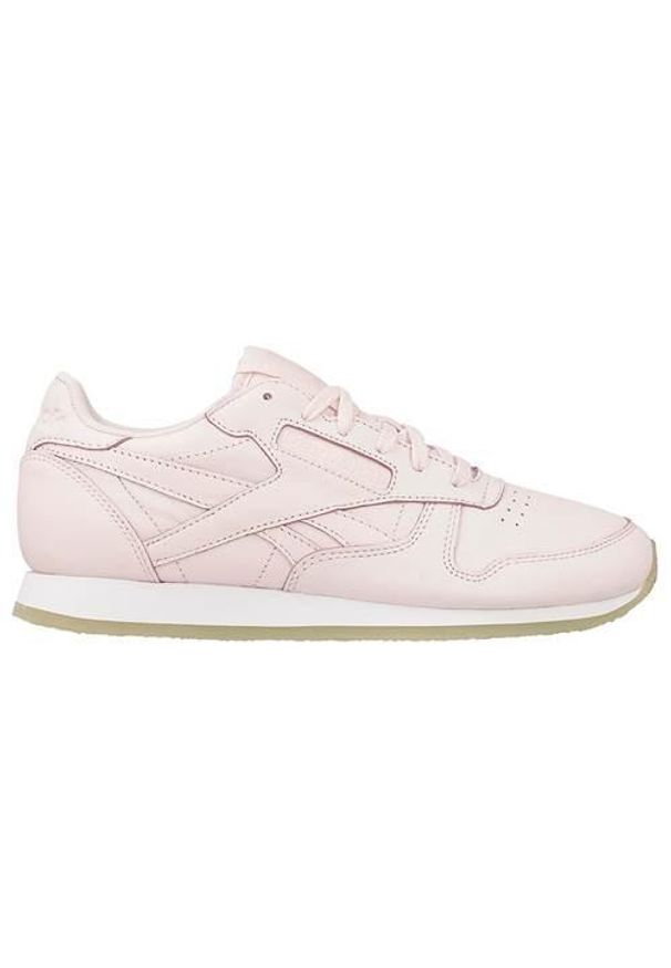 Buty do chodzenia damskie Reebok CL Lthr. Zapięcie: sznurówki. Kolor: różowy. Materiał: tkanina, materiał, skóra, syntetyk. Szerokość cholewki: normalna. Sport: turystyka piesza