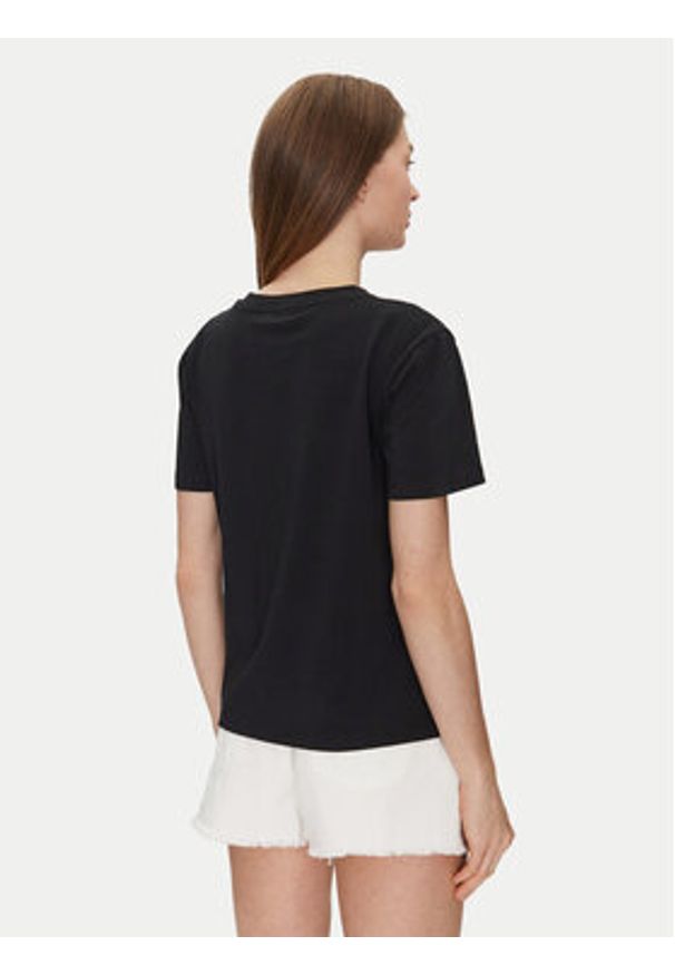 TwinSet - TWINSET T-Shirt 251TP2072 Czarny Regular Fit. Kolor: czarny. Materiał: bawełna