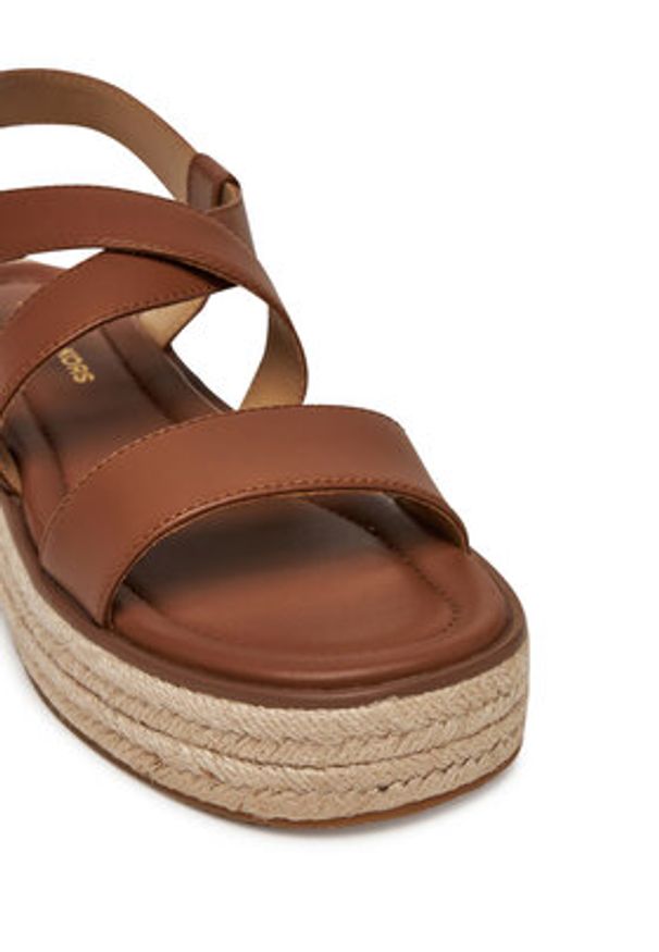 MICHAEL Michael Kors Espadryle Lynn 40S5LYFS1L Brązowy. Kolor: brązowy. Materiał: skóra