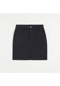 Reserved - Bawełniana spódnica mini - Czarny. Kolor: czarny. Materiał: bawełna #1