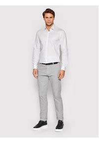 Calvin Klein Koszula Structure Easy Care K10K109168 Biały Slim Fit. Kolor: biały. Materiał: bawełna #5