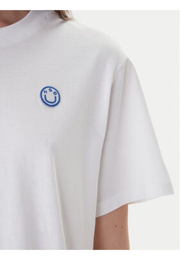 Hugo - HUGO T-Shirt Vintage 50518139 Biały Relaxed Fit. Kolor: biały. Materiał: bawełna. Styl: vintage