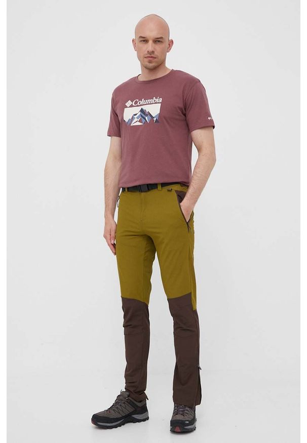 Viking spodnie outdoorowe Sequoia kolor zielony. Kolor: zielony. Materiał: włókno, materiał