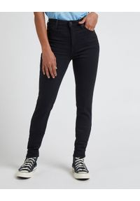 Lee - Spodnie jeansowe damskie LEE SCARLETT HIGH BLACK RINSE. Okazja: do pracy, na spacer, na co dzień. Kolor: czarny. Materiał: jeans. Styl: casual #1