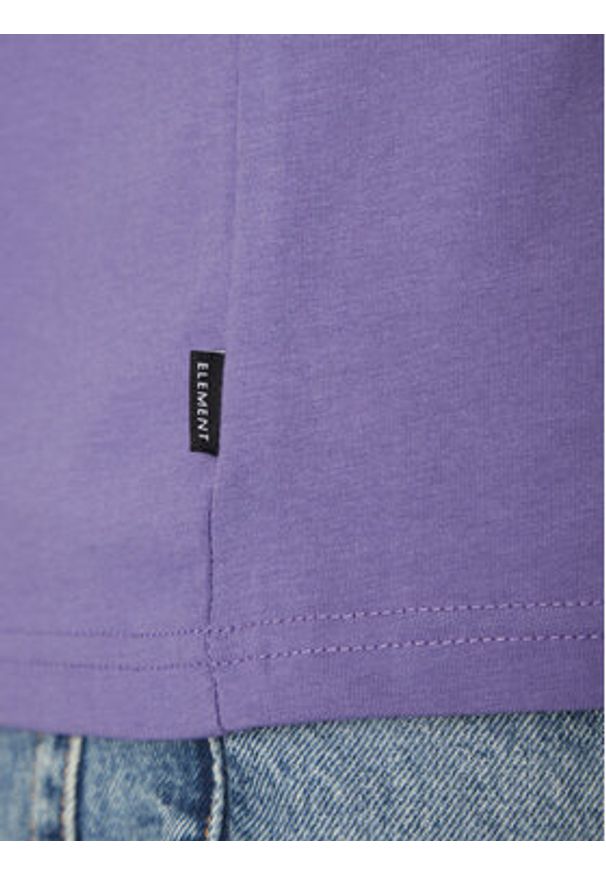 Element T-Shirt ELYZT00492 Fioletowy Regular Fit. Kolor: fioletowy. Materiał: bawełna