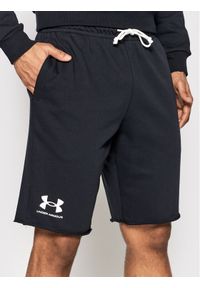 Under Armour Szorty sportowe Ua Rival Terry 1361631 Czarny Regular Fit. Kolor: czarny. Materiał: bawełna. Styl: sportowy