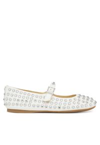Guess Baleriny FLTKDL ELE02 Biały. Kolor: biały. Materiał: skóra