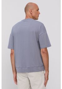 Calvin Klein Underwear T-shirt piżamowy z nadrukiem. Kolor: niebieski. Materiał: dzianina. Wzór: nadruk