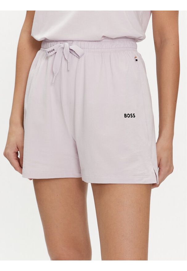 BOSS - Boss Szorty piżamowe 50515606 Fioletowy Regular Fit. Kolor: fioletowy. Materiał: bawełna