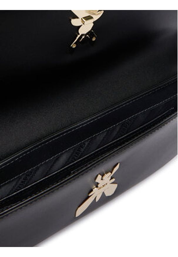 Patrizia Pepe Torebka 8B0229 L061 Czarny. Kolor: czarny. Materiał: skórzane