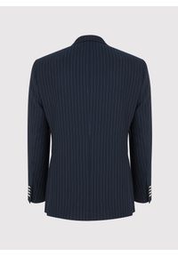 Pako Lorente - PAKO LORENTE – Granatowa casualowa marynarka męska w prążek. Okazja: na co dzień. Kolor: niebieski. Wzór: prążki. Styl: casual #4