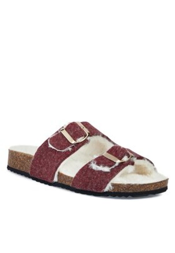 Geox Kapcie D Brionia D36LSA 000NY C7357 Bordowy. Kolor: czerwony. Materiał: materiał