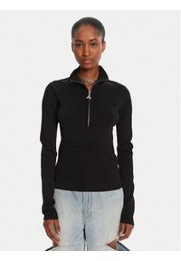 Patrizia Pepe Sweter 8K0323 K274 Czarny Regular Fit. Kolor: czarny. Materiał: wiskoza