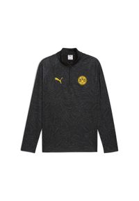 Puma - Męska bluza przedmeczowa z zamkiem 1/4 Borussia Dortmund PUMA. Kolor: żółty, wielokolorowy, czarny. Sport: piłka nożna #1