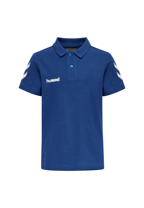 Koszulka tenisowa polo dla dzieci Hummel Go Kids Cotton Polo. Typ kołnierza: polo. Kolor: niebieski, biały, wielokolorowy. Sport: tenis
