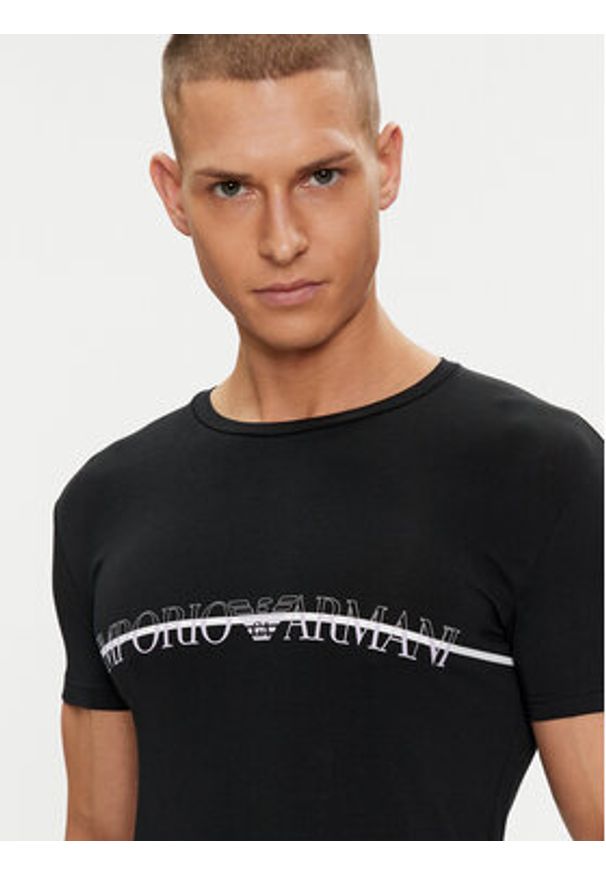 Emporio Armani Underwear T-Shirt 111035 4R729 00020 Czarny Slim Fit. Kolor: czarny. Materiał: bawełna