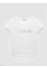 Big-Star - Koszulka damska z logo BIG STAR z cyrkonii biała Avra 100. Kolor: biały. Materiał: dzianina. Styl: klasyczny #2