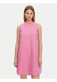 Weekend Max Mara Sukienka codzienna Racer 2515221102 Różowy Regular Fit. Okazja: na co dzień. Kolor: różowy. Materiał: bawełna. Typ sukienki: proste. Styl: casual #1