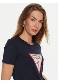 Guess T-Shirt W1YI1B I3Z14 Granatowy Regular Fit. Kolor: niebieski. Materiał: bawełna