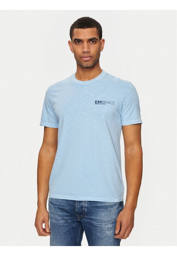 United Colors of Benetton - United Colors Of Benetton T-Shirt 3F98U1092 Niebieski Regular Fit. Kolor: niebieski. Materiał: bawełna