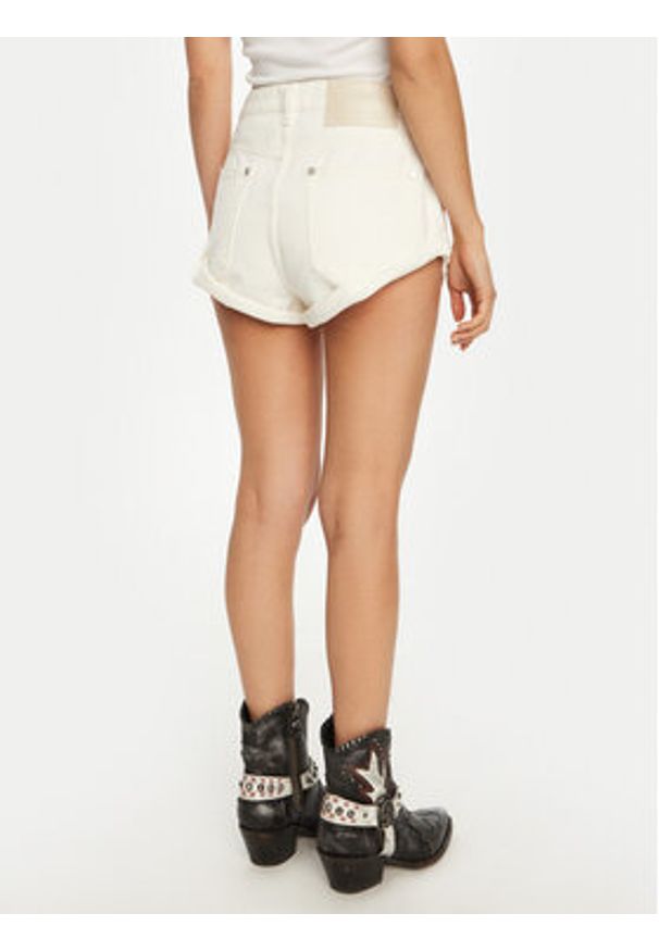 One Teaspoon Szorty jeansowe Bandits 26804 Écru Regular Fit. Kolor: kremowy. Materiał: bawełna