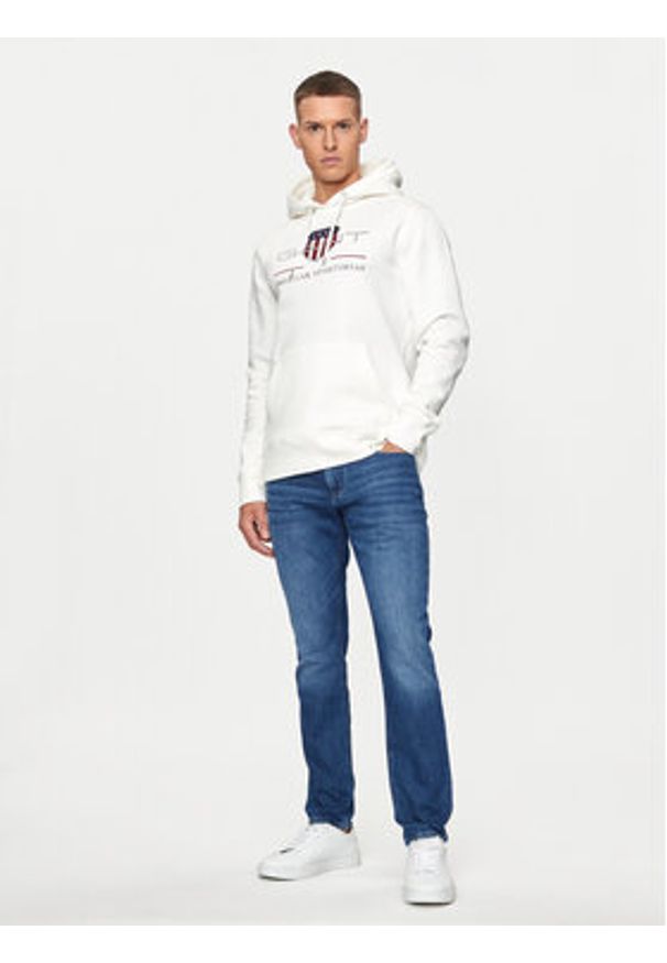 GANT - Gant Bluza Archive Shield 2047082 Écru Regular Fit. Kolor: kremowy. Materiał: bawełna