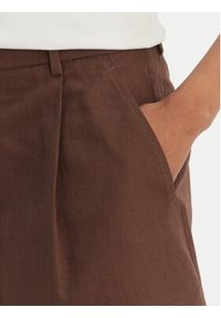 Weekend Max Mara Bermudy Ecuba 2615141022 Brązowy Loose Fit. Kolor: brązowy. Materiał: bawełna #2